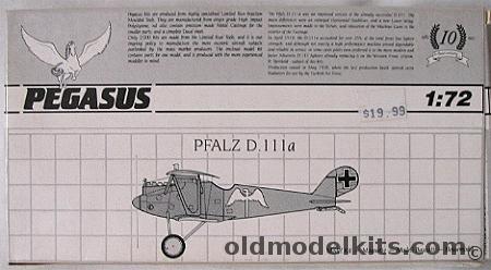 Pegasus 1/72 Pfalz DIIIa D-IIIa - Hptm R. Berthod, 1022 plastic model kit